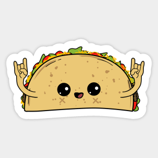 Kids Cute Taco Rocks-Cinco de Mayo Food-Foodie T Shirt Sticker